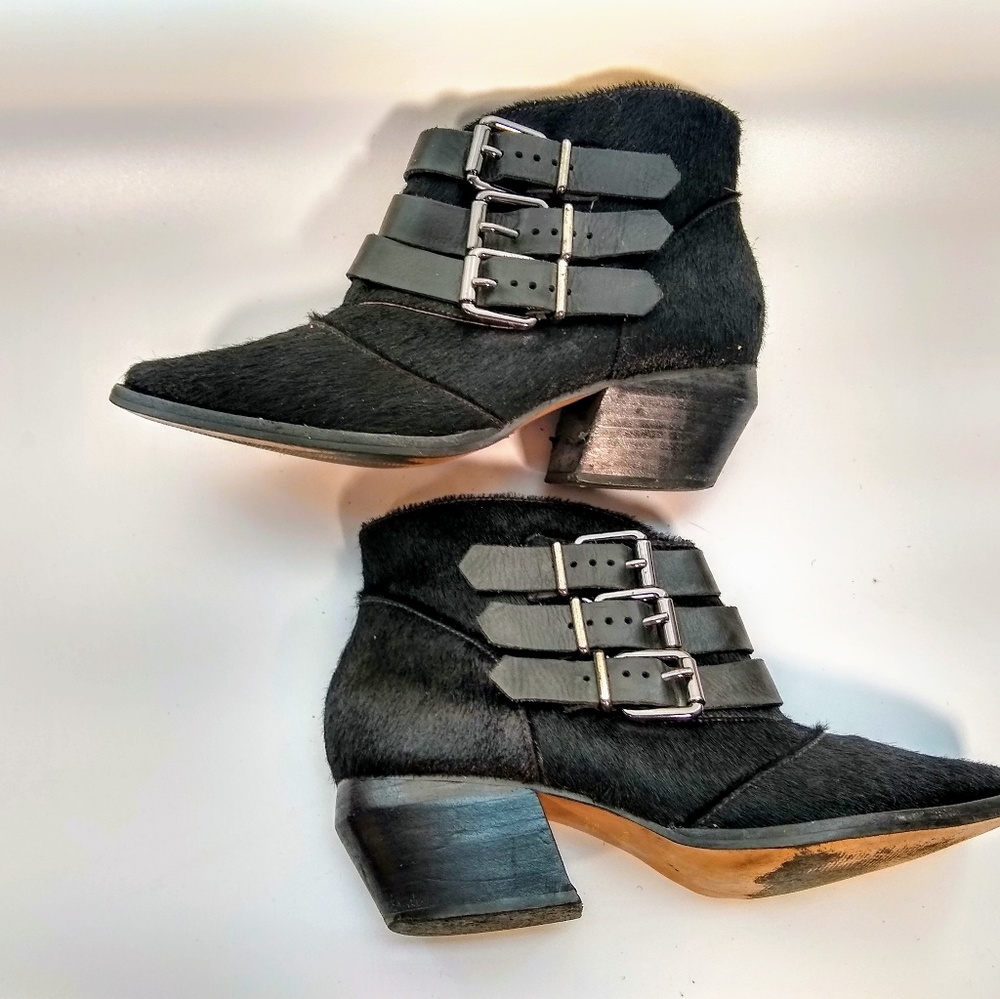 Unique for free nine West chunky heel ankle boots!